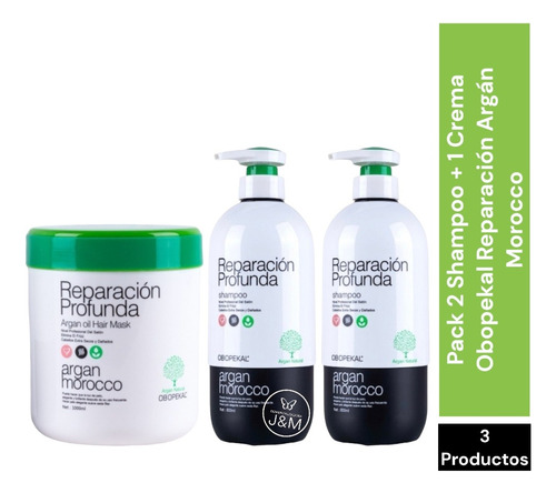 Shampoo & Acondicionador + Crema Obopekal Argán Morocco