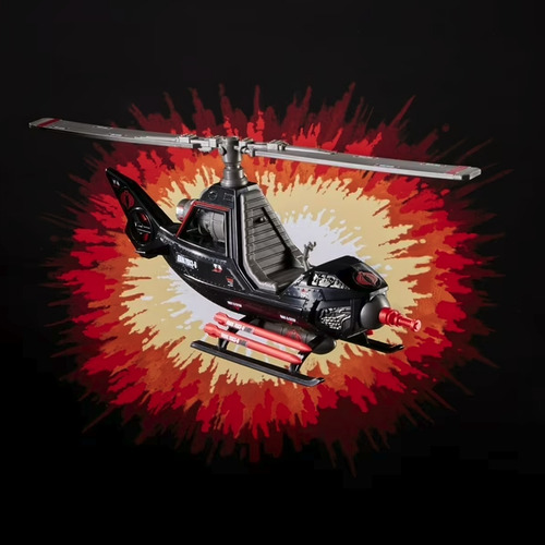 Helicóptero Con Figura Cobra Fang G.i. Joe Retro Collection