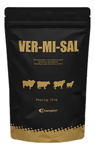 Vermisal 10kg - Vermífugo De Cocho Champion Saúde Animal 