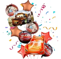 Comprar Set 10 Globos Rayo Mcqueen + Mate Decoración Fiesta Cars Multicolor Rayo Mcqueen Y Mate