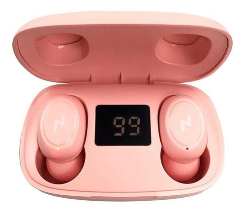 Auriculares Bluetooth Noga Btwins 13 Inalámbricos Micrófono Color Rosa