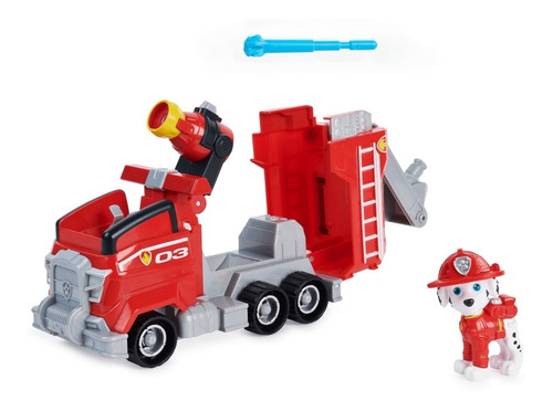 Camion De Bomberos De Lujo Con Figura Marshall Paw Patrol