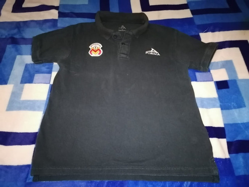 Monarcas Camisa Polo De Viaje Usada Por Jugador Negra Pirm