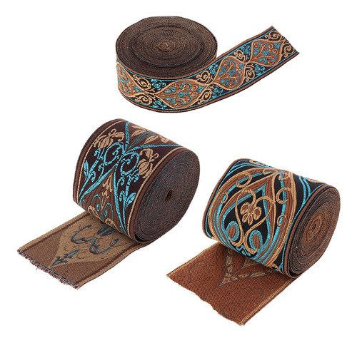 Jacquard Ribbon Ribbon Fabric Ribbon Ribbon 3cm Azul