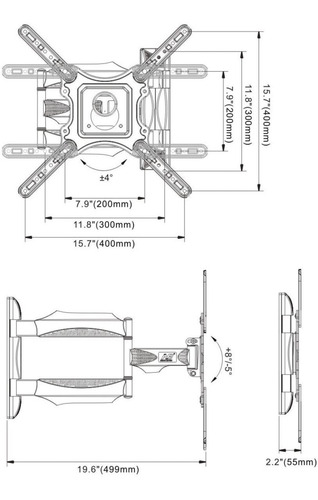 Imagen 2 de 4 de Soporte Para Television De 24 A 47 , Ultradelgado Con Brazo