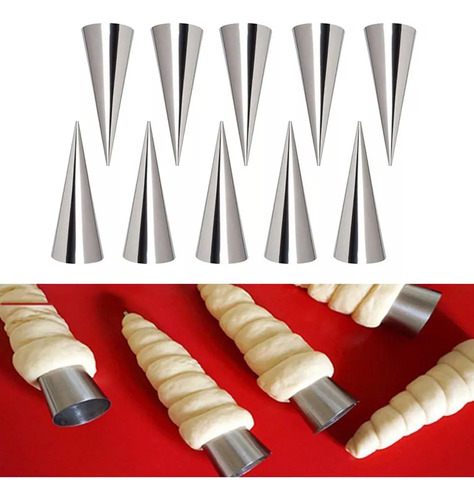 Moldes Para Conos De Pastelería, Molde Para Crema, 10 Piezas