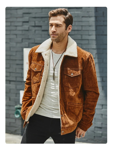 Chaqueta De Cuero Genuino Caballeros Hombre Importada M1