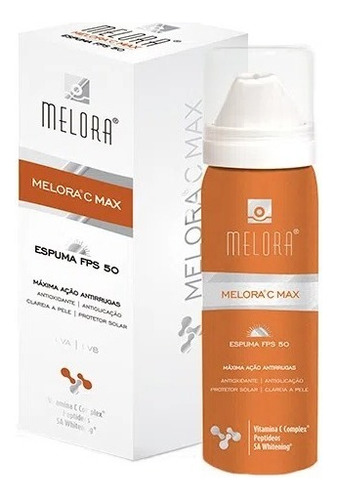 Melora C Max Espuma Antirrugas Facial Fps 50 45ml