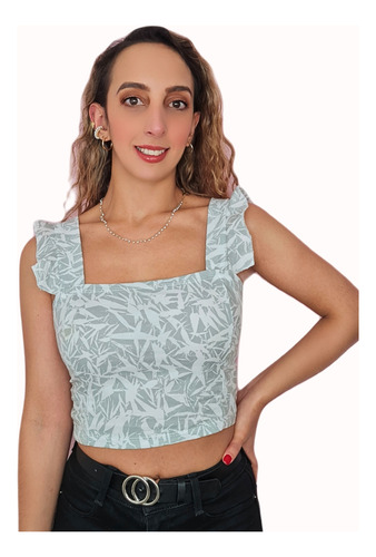 Imagen 2 de 2 de Crop Top Tipo Corset De Boleros