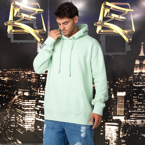 Buzo Canguro Oversize Dew Aqua