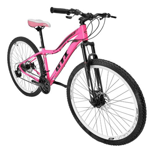 Bicicleta Aro 29 Alumínio Gta 24v Freio Disco T15 Rosa Tamanho do quadro 15