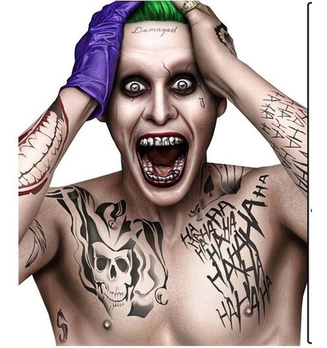 Tatuaje Temporal Cosplay Joker - Guasón 3 Versiones
