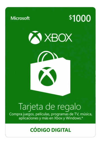 Tarjeta De Regalo Xbox