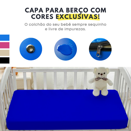 Protetor De Colchão Impermeável Berço Mini Cama Antiácaro