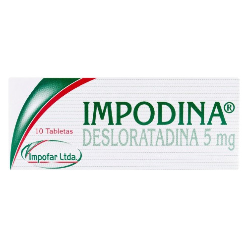 Impodina Desloratadina 5 Mg 10 Tabletas