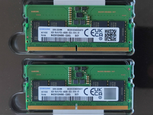 Memoria Ram Ddr5 16gb Kit 2 Módulos 8gb Samsung Para Laptop 