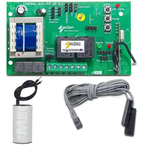 Placa Central Motor Universal + Fim De Curso Bv Capacitor