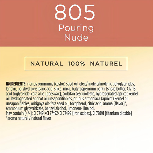 Labial Líquido Hidratante 100% Natural Burt's Bees (tonos) Color 805 pouring nude