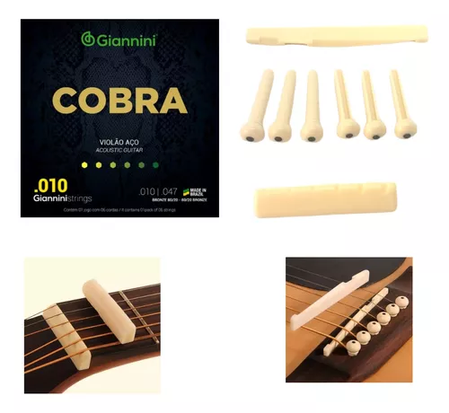 Jogo De Cordas Para Violão Aço (Folk) 013 056 Giannini Cobra Bronze 80/20  CA82M - GUITAR 5 - Cordas e encordoamentos para guitarra, baixo e violão!