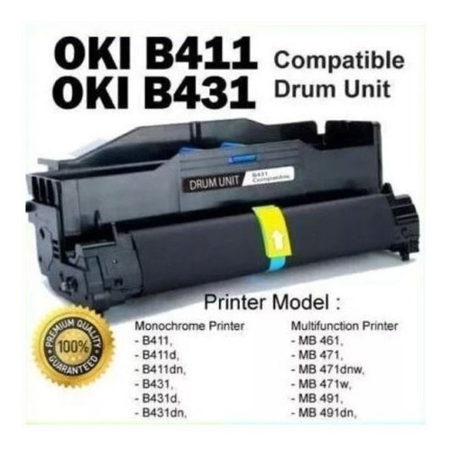 Drum Oki B411/b431/mb471/mb491 Alt Envio Gratis