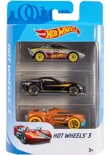 Hot Wheels Pack 3 Autos Die Cast 1:64 (aleatorio) - Mattel