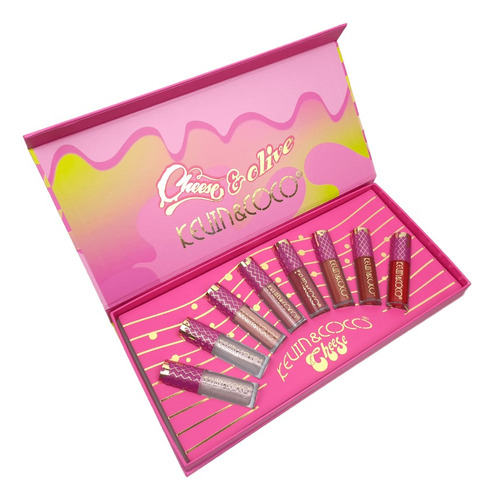 Set De 8 Labiales Kevin & Coco Cheese & Olive