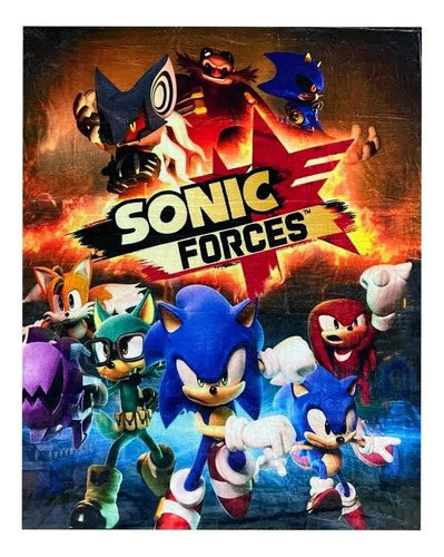 Cobertor Ligero Matrimonial Sonic Forces Providencia Colores Varios Sonic Forces