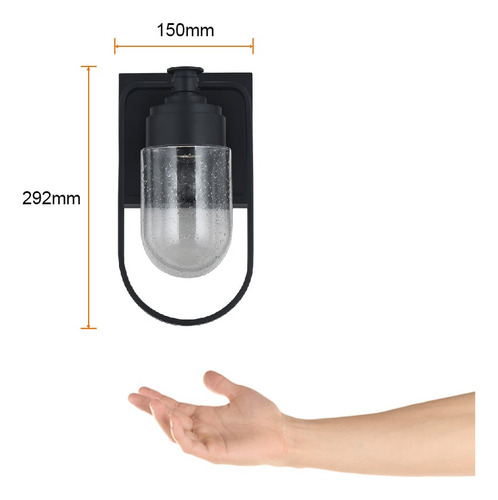 Lum Ext Sp Muro S/lampara 127v Ngo Miranda *tecnolite Hae* Negro