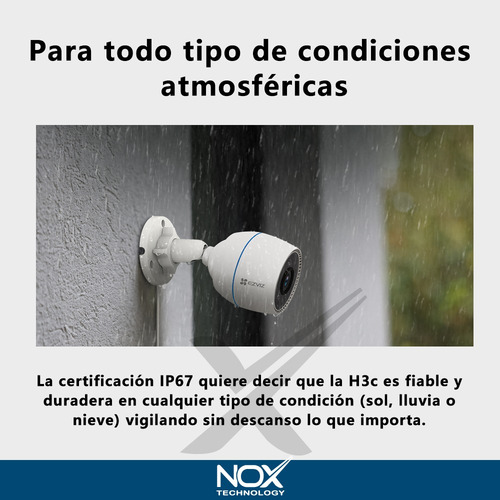 Kit 2 Camara De Seguridad Wifi Ezviz H3c 2mp 1080p Exterior