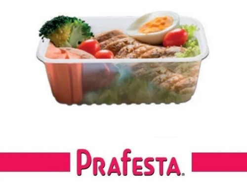 Pote Micro E Freezer 350ml Prafesta C/48u Marmita Fitness Cor Transparente
