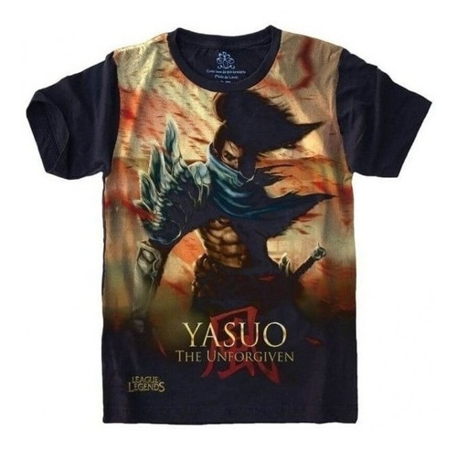 Camiseta Estilosa 3d Fullprint - Yasuo Lol