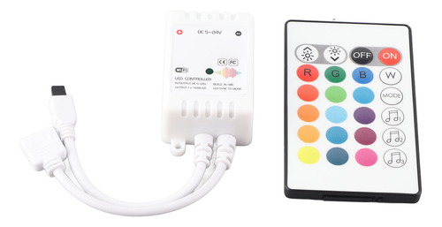 Controlador De Faixa De Led Ir 24 Teclas Wifi Dc5v-24v Smart