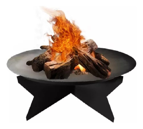 Lareira Grande De 80 Cm Para Ambientes Externos Firepit + Nf