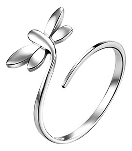 Lindo Anillo Ajustable Con Forma De Libélula Para Mujer