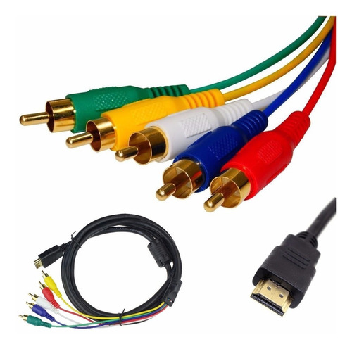 Cable Hdmi A 5 Rca Handy Componente Video Audio Av Ps3 Pc