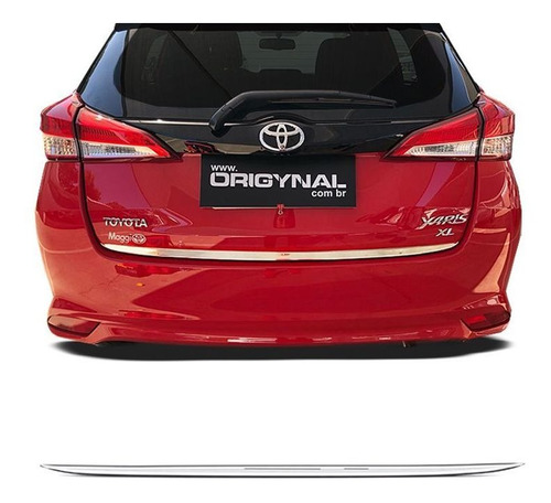 Imagem 1 de 4 de Friso Yaris Hatch 2018 19 2020 Porta-malas Traseiro Resinado