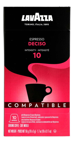 Café Lavazza Cápsulas Espresso Deciso 50g