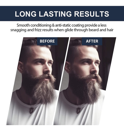 Kit De Estilo De Escova De Barba Portátil Para Homens 3...