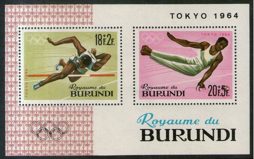 Burundi Bloc X 2 Sellos Mint Olimpíadas De Tokio Año 1964 