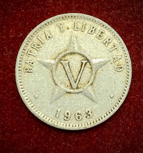 Moneda 5 Centavos Cuba 1963 Aluminio Km 34