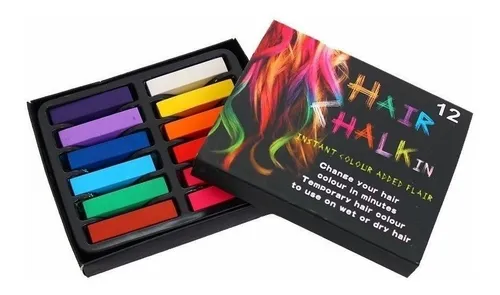 Tizas Pelo Lavable X 12 Tintura Temporal Color Fantasía Nena | MercadoLibre
