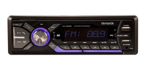 Radio Auto 1 Din Aiwa Bluetooth Mp3 Usb App Music Aw-3269bt 
