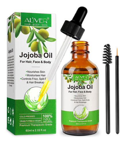 Aiqiusha Aceite De Jojoba Orgnico, 100% Puro Y Natural, Nutr