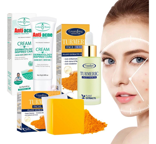Pack Cuidado Facial Anti Acne Limpieza Profunda 