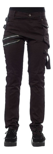 Pantalones Casuales Para Mujer, Cierre Lateral Con Hebil [u]