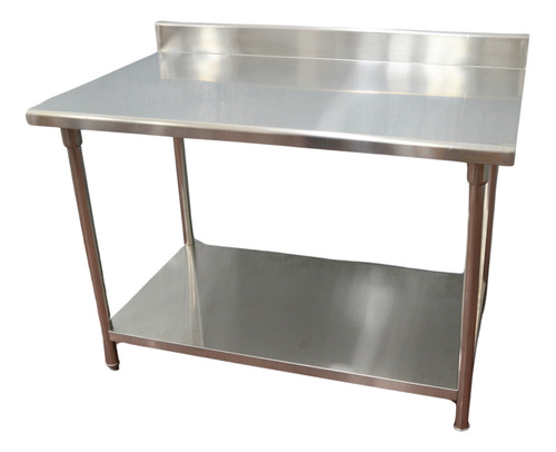 Mesa De Trabajo Gastronómica Moretti Acero Inoxidable 120cm