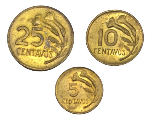 Monedas De Perú 25, 10 Y 5 Centavos 3 Piezas Años 60's 