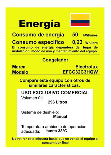 Congelador Electrolux Horizontal Blanco 318l (efcc32c3hqw)