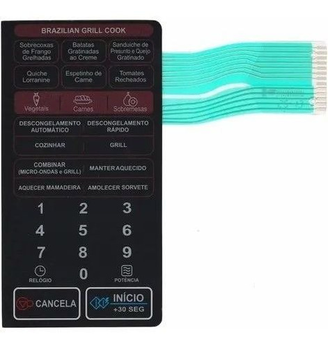 Imagem 1 de 2 de Painel Membrana Original Microondas LG Mh7047 Mfm62077001