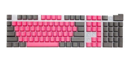 Imagen 3 de 3 de Keycaps Set Color Gris + Fucsia